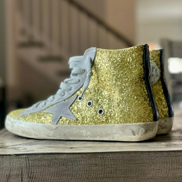 GOLDEN GOOSE RARE & GENTLY PRE-LOVED GLITTER HIGH TOPS | SIZE 36 🇺🇸 6 - Picture 3 of 16
